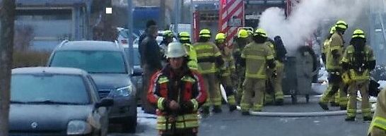 Brand eines Abfallcontainers